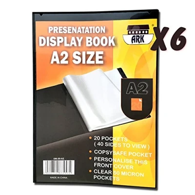 Imagen de Ark Cuaderno de presentación (A2, 6 x 20 bolsillos), color negro