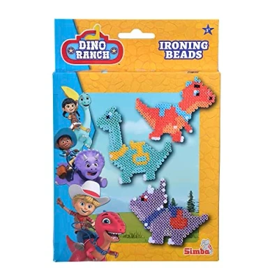 Imagen de Simba Dino Ranch Cuentas para Planchar (2000 Perlas, 1 Placa Perforada, a Partir de 6 años), Multicolor, S (4006592087692)