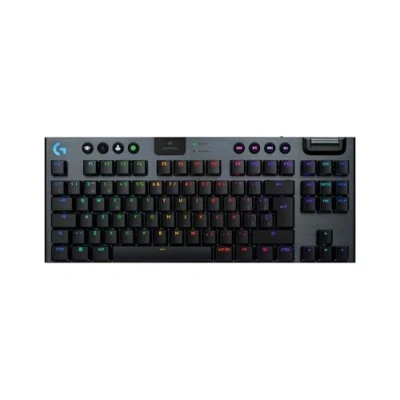 Imagen de Teclado gaming Logitech G G915 X Lightspeed TKL, Inalámbrico, Conectividad Tri mode, Keycontrol, Interruptores mecánicos GL, Lightsync RGB, Negro