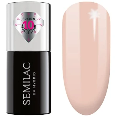 Imagen de SEMILAC Extend Care Base 5 en 1 esmalte de gel UV funciones, larga duración y fácil aplicar, perfecto para casa el salón, uñas UV/LED 7ml 816 Pale Nude