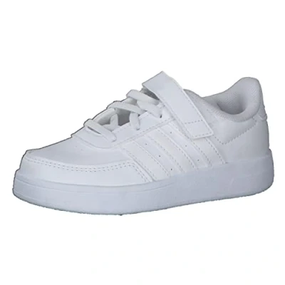 Imagen de adidas Breaknet Lifestyle Court Elastic Lace And Top Strap, Sneaker Unisex niños, Ftwr White Grey One, 38 2/3 EU