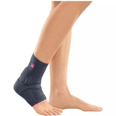 Imagen de medi Achimed Vendaje para tendón de Aquiles unisex, color plateado, talla III, aliviar el Aquiles, se puede llevar por ambos lados, con punto cómodo, zona alivio ampliada, ajuste