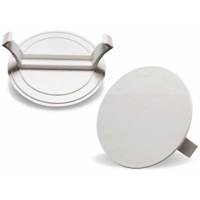 Imagen de F tronic Tapa de Resorte para Caja Dispositivos con Cinta Rosca 60 mm, E109A, Contenido: 50, Blanco, 60mm