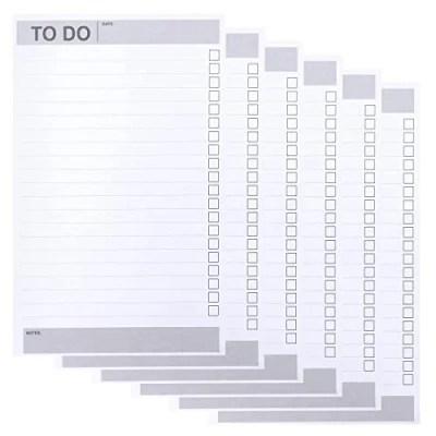 Imagen de Belle Vous Pack de 6 Bloc Notas Planificador Diario Lista Quehaceres 60 Días/Páginas con Páginas Sin Fecha Tareas Pendientes, Compras, Gestión Tiempo