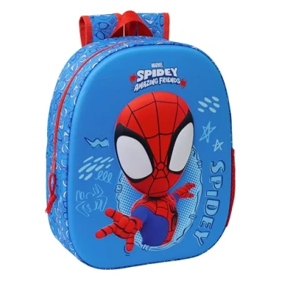 Imagen de SPIDEY 3D Mochila Escolar, con Diseño 3D, Adaptable a Carro, Ideal para Niños de Diferentes Edades, Cómoda y Versátil, Calidad Resistencia, 27x10x33 cm