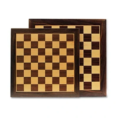 Imagen de Cayro Tablero Ajedrez Madera Oscura Tamaño de 40 x cm Calidad Artesanal Acabado Impecable Diseño Elegante Resistente y Duradero Hecho a Mano