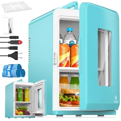 Imagen de KESSER® Mininevera 2 en 1, capacidad de 15 litros con función calentamiento, portátil, 220 240 V AC CC/12 V, toma eléctrica y encendedor cigarrillos