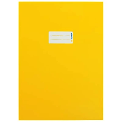 Imagen de HERMA 19746 Cuaderno (DIN A4, con etiqueta para escribir, cartón resistente y extrafuerte, protector cuadernos), color amarillo