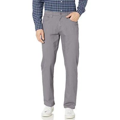 Imagen de Amazon Essentials Pantalón de Sarga Elástico con 5 Bolsillos Ajuste Informal Hombre, Gris Oscuro, 42W / 28L