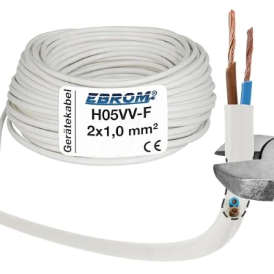 Imagen de H05 VV F Tubo flexible (2 x 1 mm², 25 m), color blanco