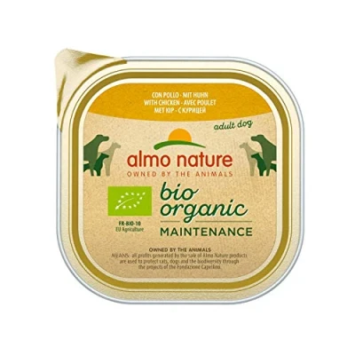 Imagen de almo nature Comida para Perros Bio Paté Pollo 300 g (Paquete de 9), Transparente