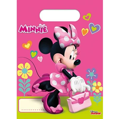 Imagen de Folat B.V. PR87868 Disney Minnie Mouse Bolsas de botín fiesta, dibujo animado, Color rosa (Procos 53826)