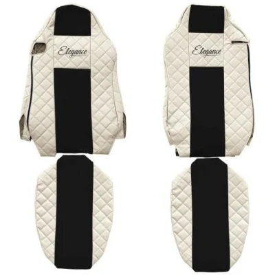 Imagen de F CORE Elegance FX18 CHAMP Cubreasiento Blanco marfil Estampado Ecopiel delante