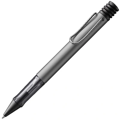 Imagen de Lamy AL star graphite Bolígrafo con grip transparente, ergonómico y ancho de trazo M cuerpo ligero aluminio incluye recambio gran capacidad 16 en negro