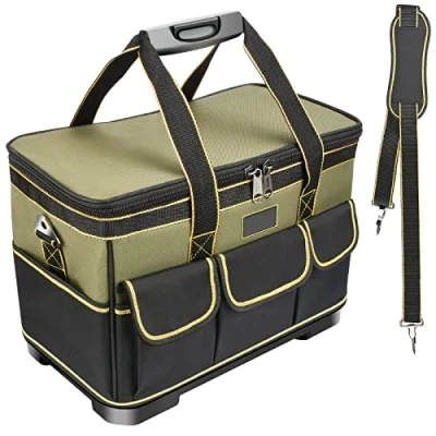 Imagen de Oumuik Bolsa de Herramientas para Guardar Herramientas, Tamaño 40 x 23 28cm, Correas Ajustables los HombrosAdecuada el hogar, Viajes y Actividades al Aire Libre