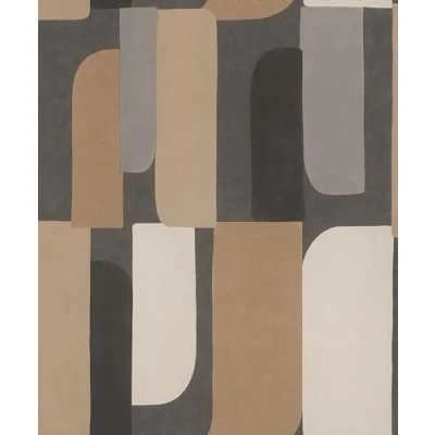 Imagen de Rasch Paraiso 330533 Papel pintado (10,05 x 0,53 m), diseño de geo, color marrón, gris, crema y blanco