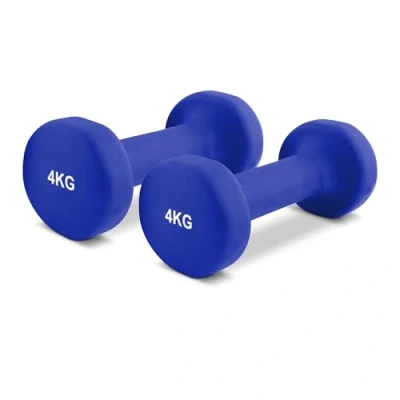 Imagen de Juego de mancuernas neopreno 0,5 5 kg par con póster ejercicios Mancuernas, Pesas