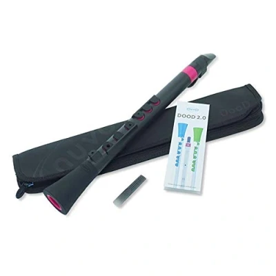 Imagen de Nuvo Nubo Instrumento de viento plástico completamente impermeable DooD, negro/rosa (N430DBPK)