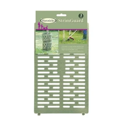 Imagen de Haxnicks Strimguard Tg030101 Protectores para Troncos de árboles jóvenes, Plantas, Evita daños por desbrozadoras y cortacéspedes, Verde, 10 x 20 cm