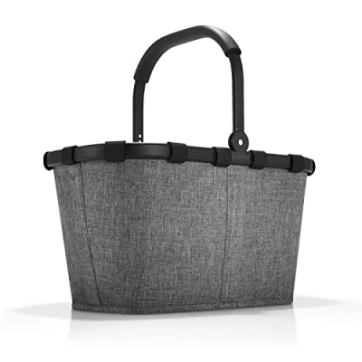 Imagen de reisenthel carrybag Robusta cesta de la compra con mucho espacio almacenamiento y práctico bolsillo interior, diseño elegante repelente al agua, en plata Twist silver