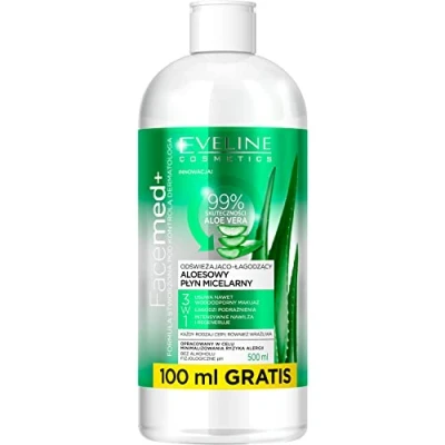 Imagen de Eveline Eliminador de maquillaje Facemed + Aloe Vera sin alcohol, 400 ml