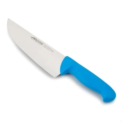 Imagen de Arcos Cuchillo carnicero Acero Inoxidable Nitrum. cocina profesional para cortar carne, pescado y verduras. Mango ergonómico polioximetileno. Serie 2900. Color azul.