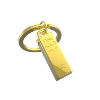 Imagen de O meta[l]morphose METALMORPHOSE MTM044 Llavero de oro, dorado, 3.5, Contemporáneo