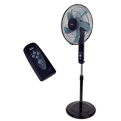 Imagen de Ventilador de pie Jata JVVP3145, 50 W, 3 Velocidades, Mando a Distancia, 40 cm diámetro, Temporizador, Negro