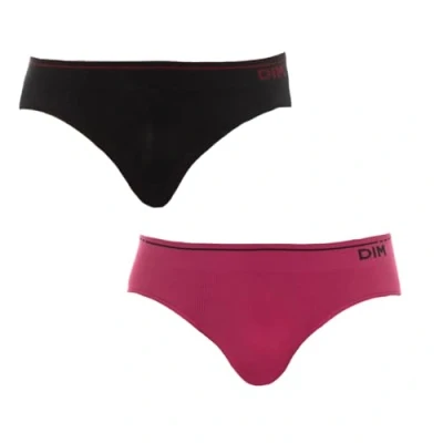 Imagen de DIM Calzoncillos Tipo Slip Sin Costuras x2, Rojo (Red), M (Pack de 2) para Hombre