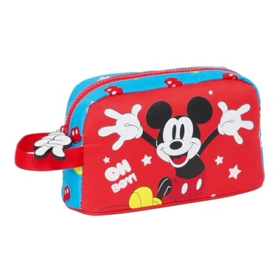 Imagen de Safta MICKEY MOUSE FANTASTIC Porta Desayunos Térmico, Termo, Portatodo, Calidad y Máxima Resistencia, Comida, Recreo, 21.5x6.5x12 cm, Color Azul/Rojo