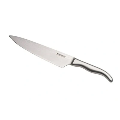 Imagen de Le Creuset Cuchillo del chef, 20 cm, Hoja de acero damasco 18 y 8 con borde recto, Mango inoxidable, Inox, 98000320000100