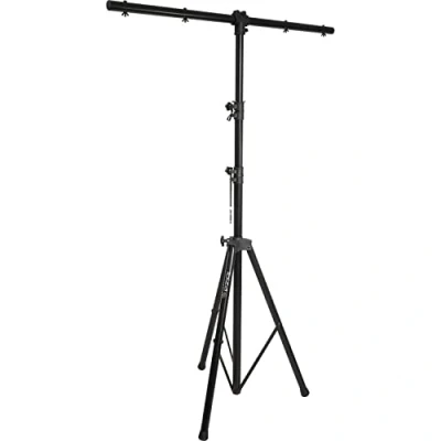 Imagen de Ibiza SL002 Soporte para iluminación de hasta 8 juegos luces con altura variable 1,40 a 2,8m Negro