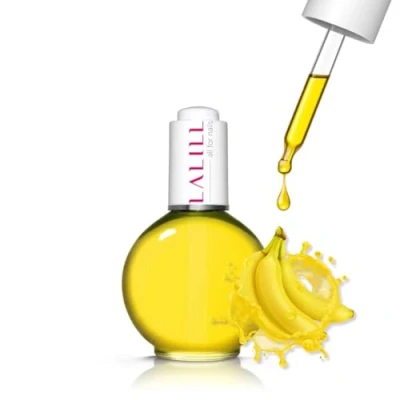 Imagen de LALILL Aceite para cutículas 75 ml uñas Banana Love Cuticulas Spa Manicura Manos Diseño de Vegano con pipeta