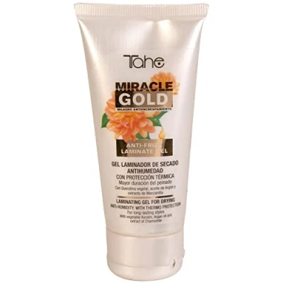 Imagen de Tahe Miracle Gold Gel laminador de secado antihumedad con protección térmica Anti frizz, 50 ml