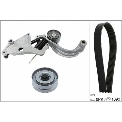 Imagen de INA 529 0457 10 Juego de correas trapeciales poli V Revisar/sustituir poleas libres del alternador MINI: Hatchback