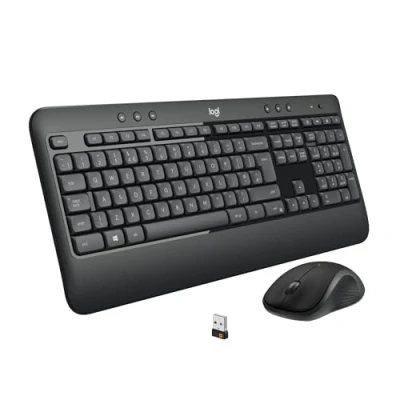 Imagen de Pack Teclado + Ratón Logitech MK540 Advanced, Inalámbrico, Personalizable, Reposamanos, USB, +18 meses pilas, Windows, Negro