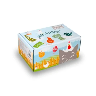 Imagen de MjAMjAM Premium Comida húmeda para Gatos Chicks &amp; Friends Box, Pack de 6 (6 x 400g), sin Cereales con Extra Carne