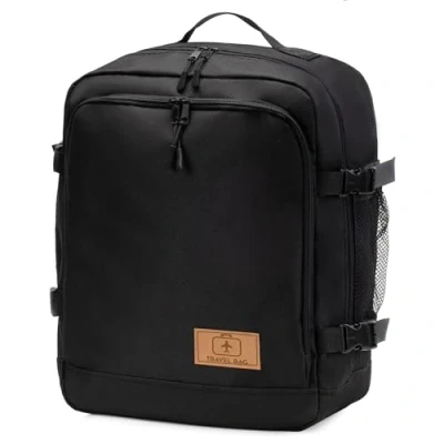 Imagen de Equipaje de Mano para la Maleta Mochila Tamaño 40x25x20 cm Multifuncional Ryanair Aprobado Transporte aéreo Todos los vuelos Negro [102]