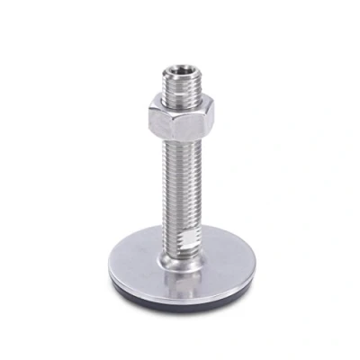 Imagen de Ganter Normelemente GN 41 40 M16 200 D3 UK Patas Ajustables de Acero Inoxidable Goma Vulcanizada, Plata, Gewinde d2: M16X200