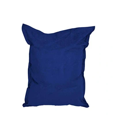 Imagen de Lumaland Puff Pera Gigante Bean Bag de Micro Terciopelo para Interior con Funda Lavable 140cm x 180cm Bolsa Frijoles rellenable Incl. 380 litros Perlas EPS [Azul Real]