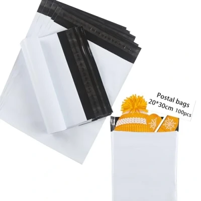 Imagen de huruirui 100PCS Bolsas para Envios 20x30cm/A4 de Plastico Blickdicht Selbstklebend Versandtaschen Warensendung Logistikverpackungen Transport Verpackungskarton