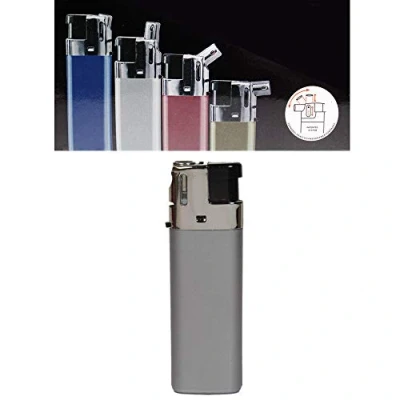 Imagen de Mechero modelo Sidekick Metallic Color como un encendedor normal o de pipa, 3 compartimentos ajustables 0, 45 y 90 grados (gris 1 encendedor)