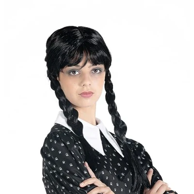 Imagen de Ciao Wednesday Addams Wig, Color Black, One Size (31431)
