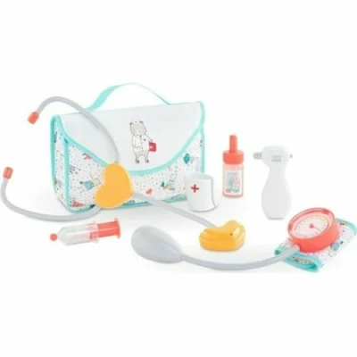 Imagen de Corolle Set Cuidados Médicos para Muñecos de 36 a 42cm, Incluye 7 Accesorios Estetoscopio, inyección, tensiómetro presión Arterial, Adecuado Partir 2 años