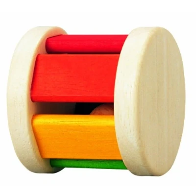Imagen de PlanToys Sonajero Bebé Rodari Arcoíris Madera con Sonido Suave al Rodar Juguete de para Bebés 6 Meses Clásico