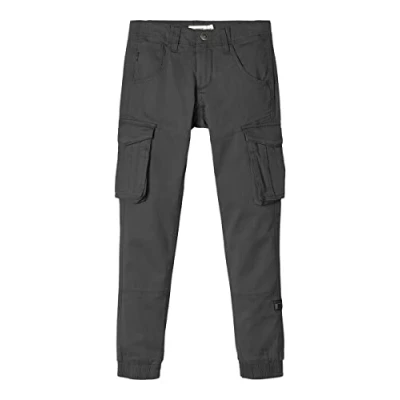 Imagen de Name it Nitbamgo REG R TWI CA M NMT NO Pantalones cargo para niños, Talla: 140, Kangaroo