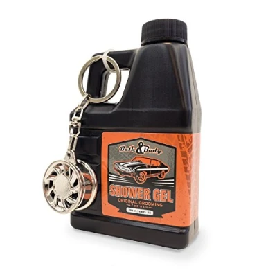 Imagen de Gel de Ducha para hombres en decoración bidón 200 ml Bath &amp; Body Muscle Car Auto Regalo