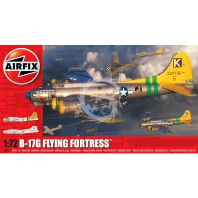 Imagen de Airfix Model Set, A08017B Boeing B17G Flying Fortress Building Kit, Kits de avión Modelo plástico para Adultos y niños Mayores 8 años, el Juego Incluye bebederos calcomanías