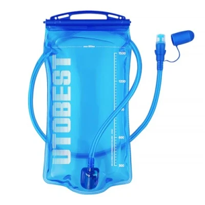 Imagen de UTOBEST Vejiga de hidratación, Bolsa Agua 1 l, 1,5 2 3 sin BPA, depósito a Prueba Fugas para Correr, Ciclismo, Senderismo, Camping