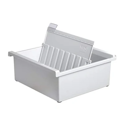 Imagen de Han Bürogeräte 965 0 11 Archivador de fichas tamaño A5 color gris